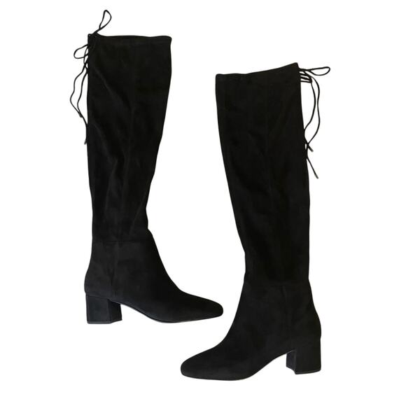 GAP NWOT Women's Over Knee High Boots Faux Suede Slouchy Heeled Block Heel sz 10 - Picture 5 of 12